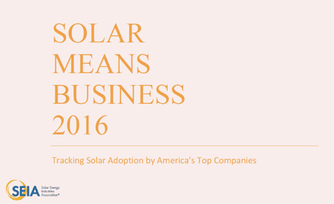 Solar Means Business 2016 Report